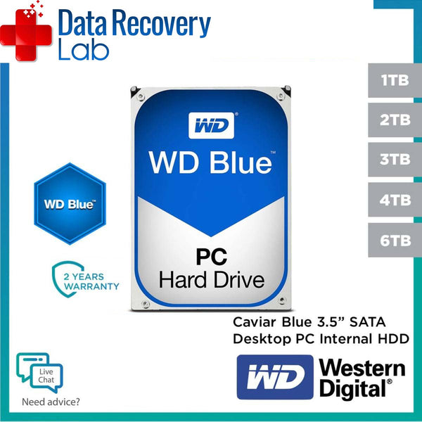 Western Digital WD Caviar Blue 1TB/2TB/3TB/4TB/6TB 3.5" SATA III Internal HDD Internal hard drive - Data Recovery Lab